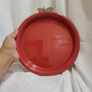 Red Apple Shape Boston Warehouse Pie/Tart Ceramic Dish/Baker